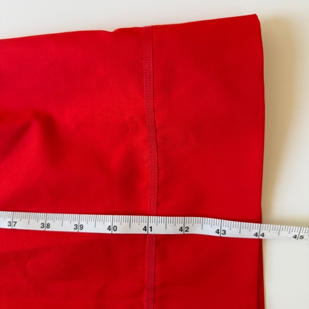 LDT Red Dress Connie Front Tie Short Sleeve Blouson Midi Dress 12 - Picture 16 of 16